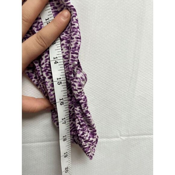 The Limited Womens Popover Long Sleeve tunic Blouse Purple white Size Medium - Picture 2 of 7